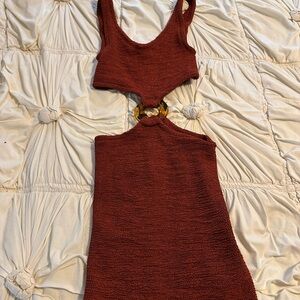 Hunza G Rust Mini Dress